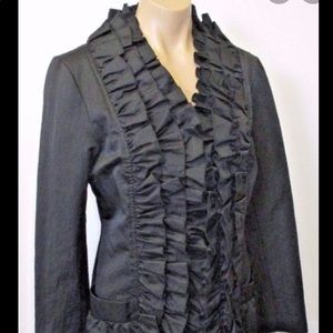 Samuel Dong taffeta Ruffle Coat